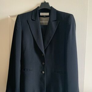 Black Pinstripe Suit Set